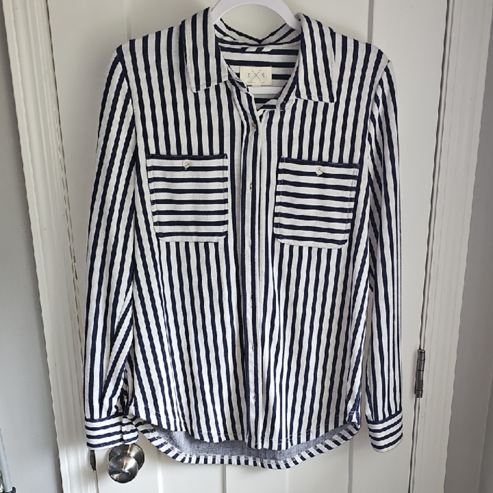Thread & Supply Buttom Down Womens Flannel Striped Top. Gorgeous, Nwots. Sz S